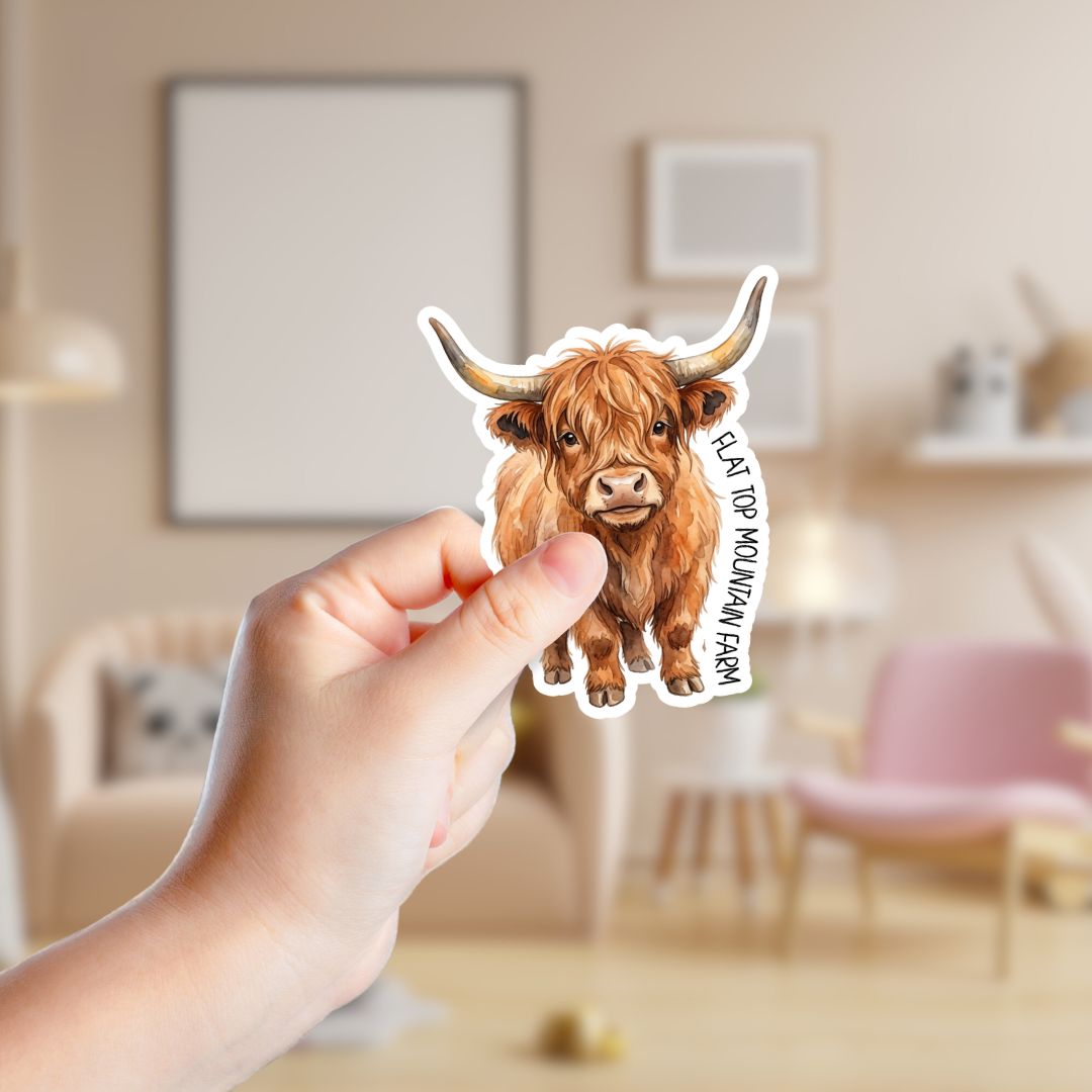 Highland Cow Custom Sticker
