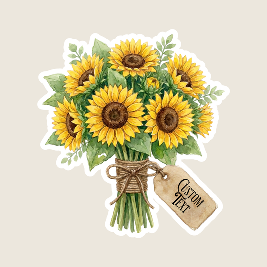Sunflower Bouquet Custom Sticker