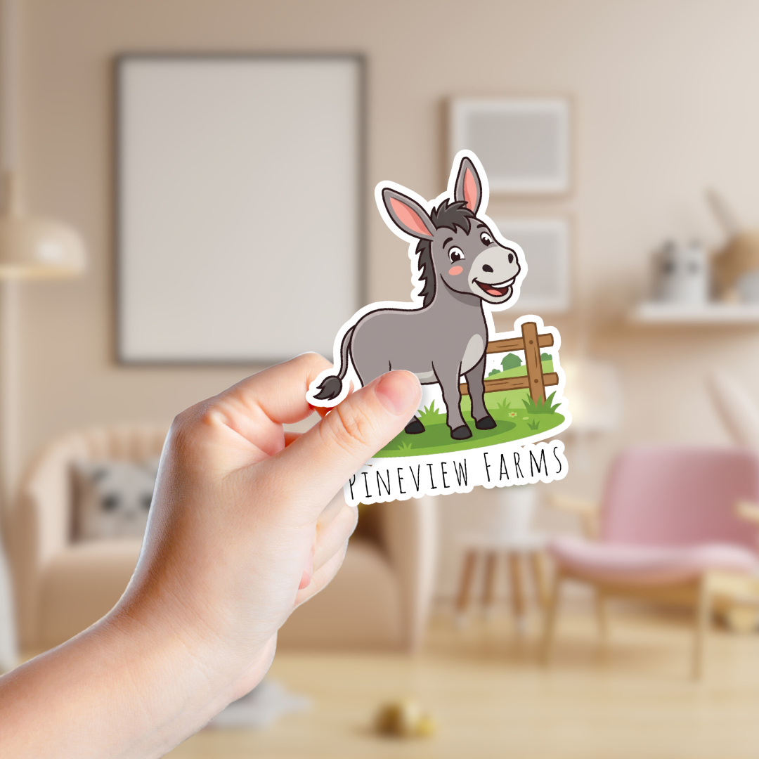 Cute Donkey Custom Sticker