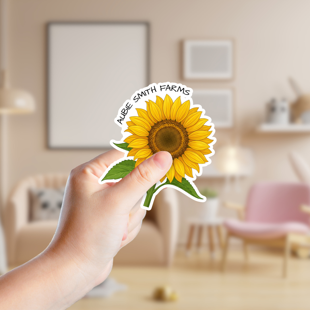 Bright Sunflower Custom Sticker