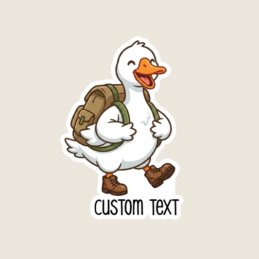 Silly Goose Hiking Custom Funny Sticker