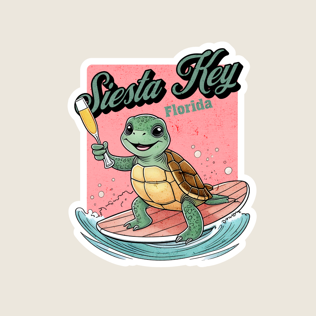 Bubbly Sea Turtle Surfing (B1067)