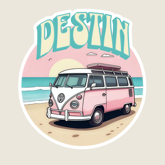 Sunset Pink Beach Van (B1057)