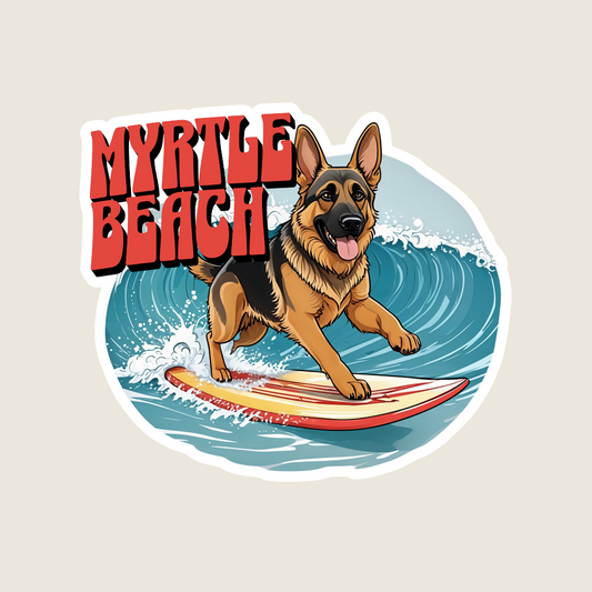 Surfing German Shepherd (B1084)