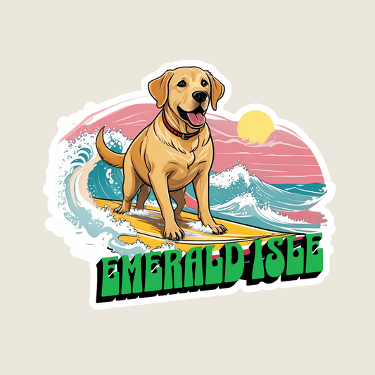 Surfing Golden Lab (B1085)