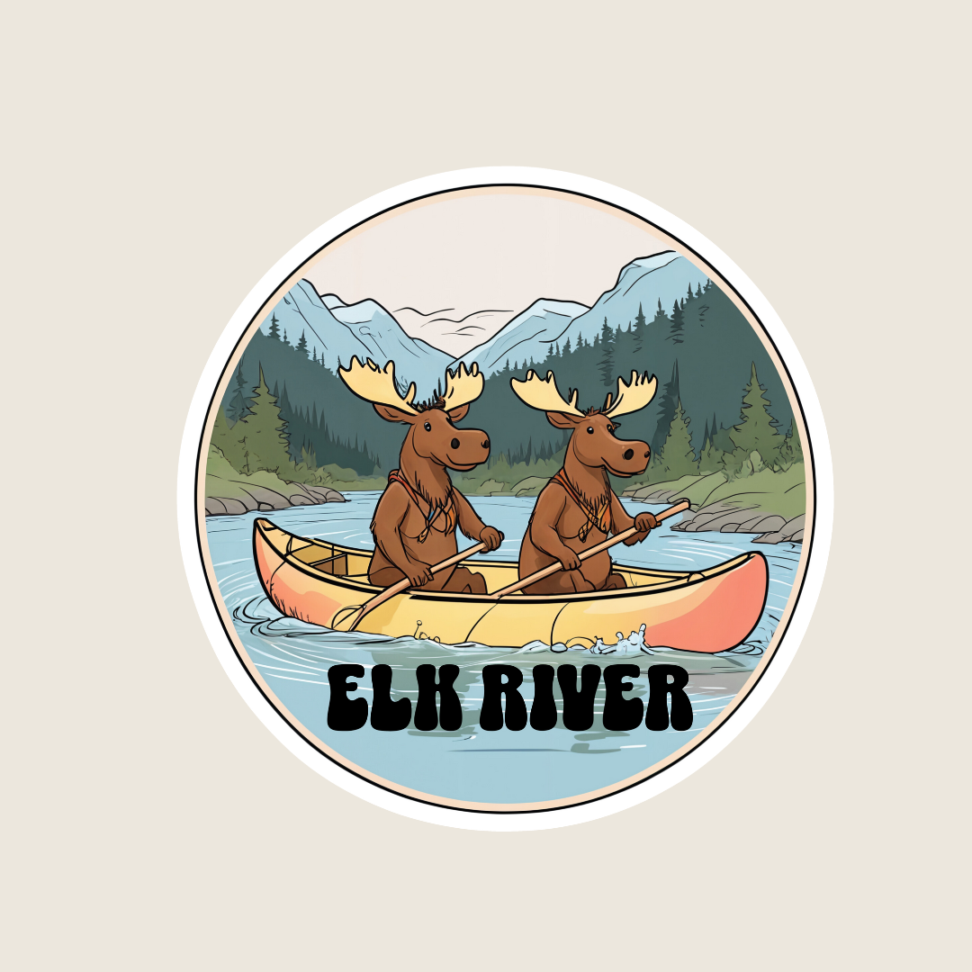 Two Moose Canoeing (M1093)