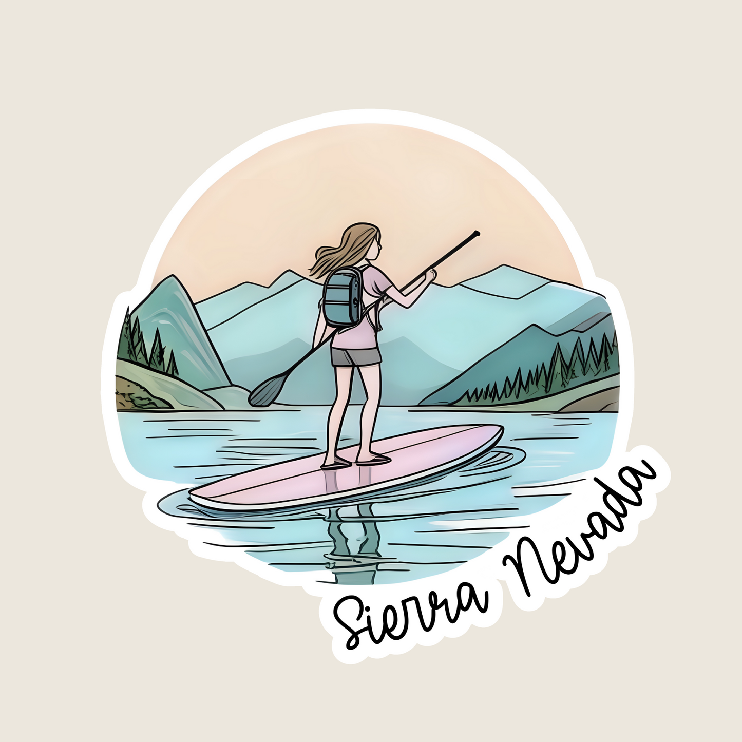 Paddle Boarding in the Mountains (M1050)