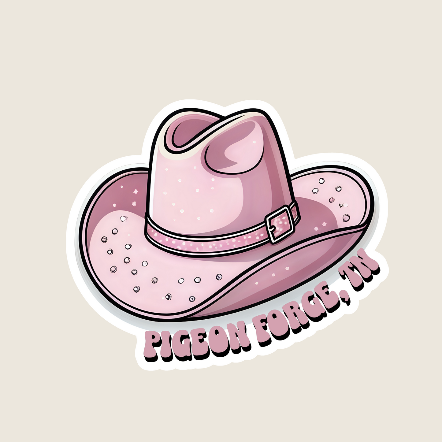 Pink Glitter Cowgirl Hat (S1001)