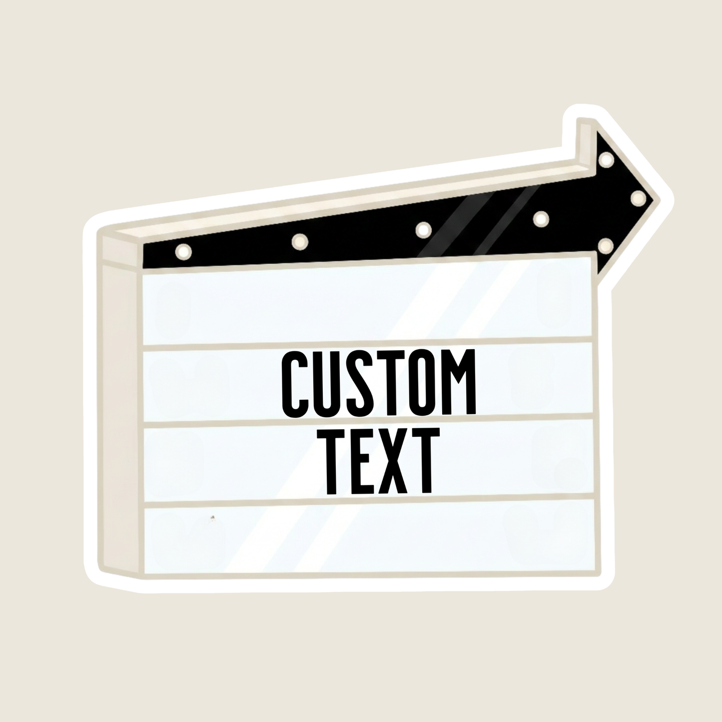 Black Marquee Sign Custom Sticker