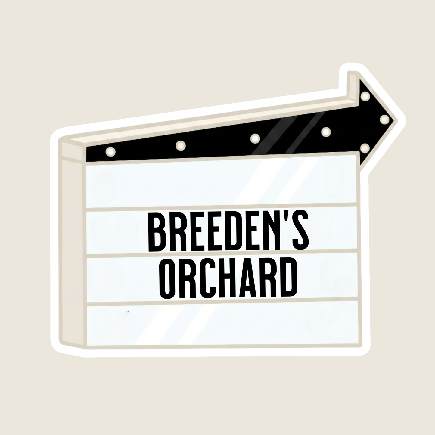 Black Marquee Sign Custom Sticker