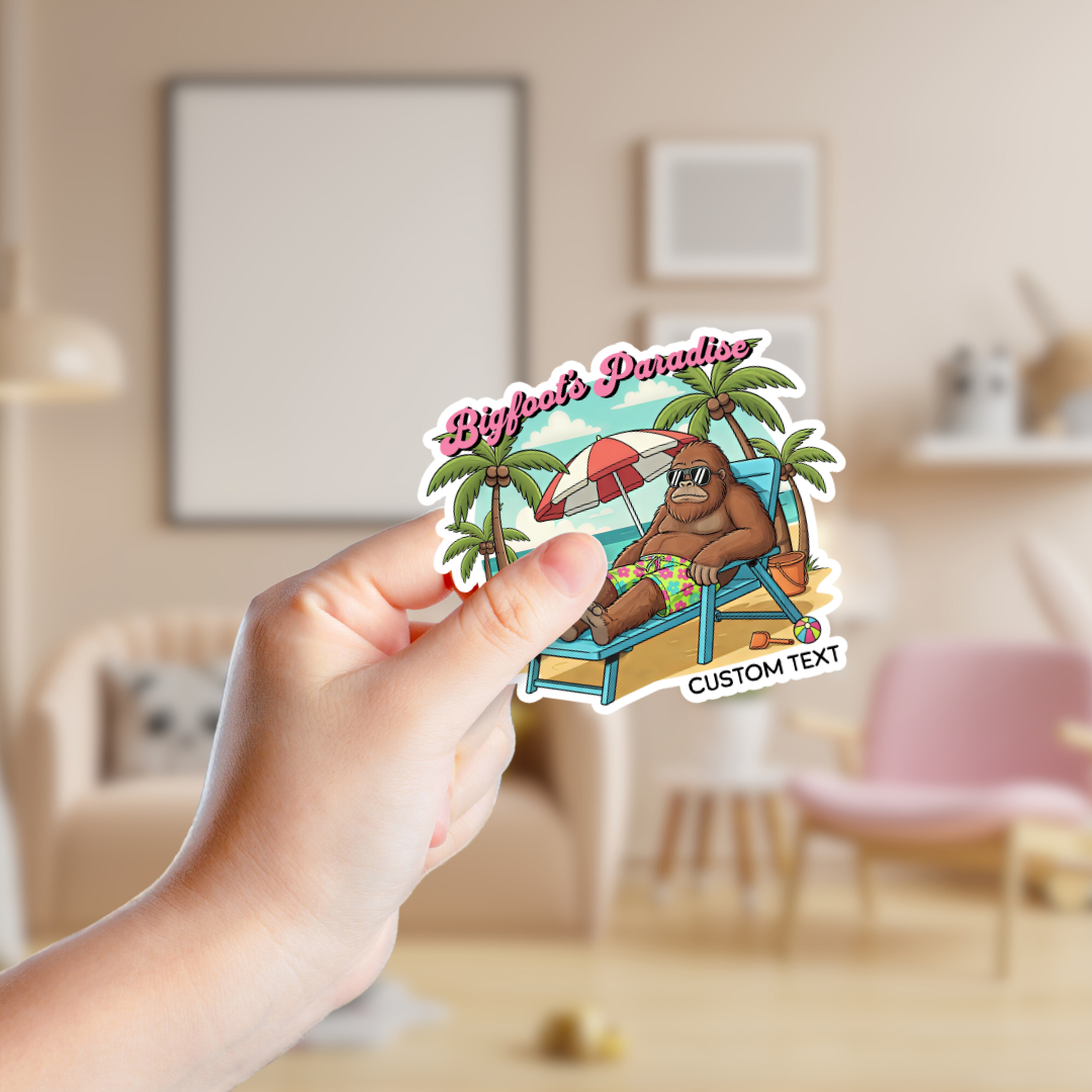 Bigfoot's Paradise Customizable Sticker