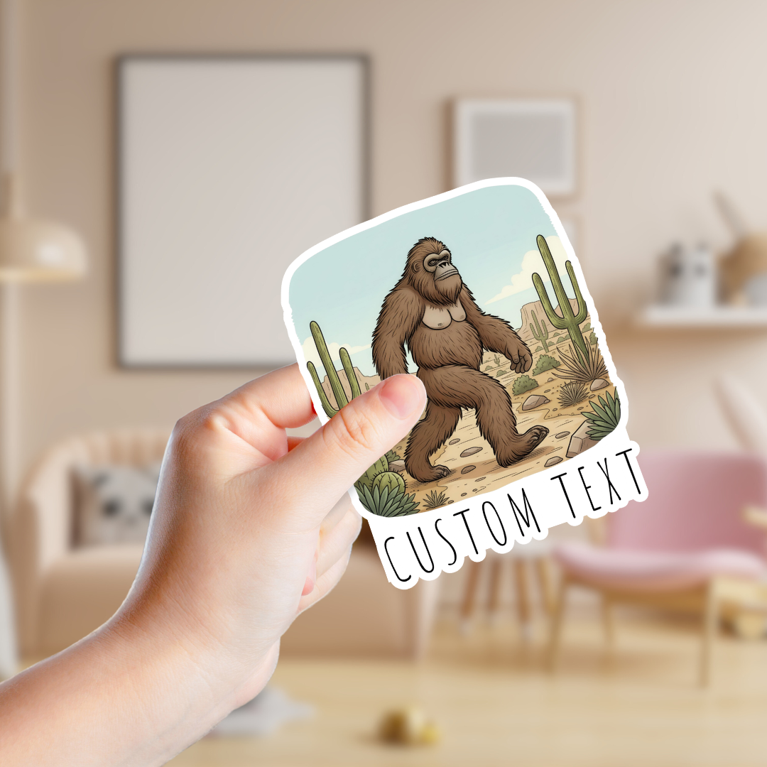 Desert Big Foot Walking Custom Sticker