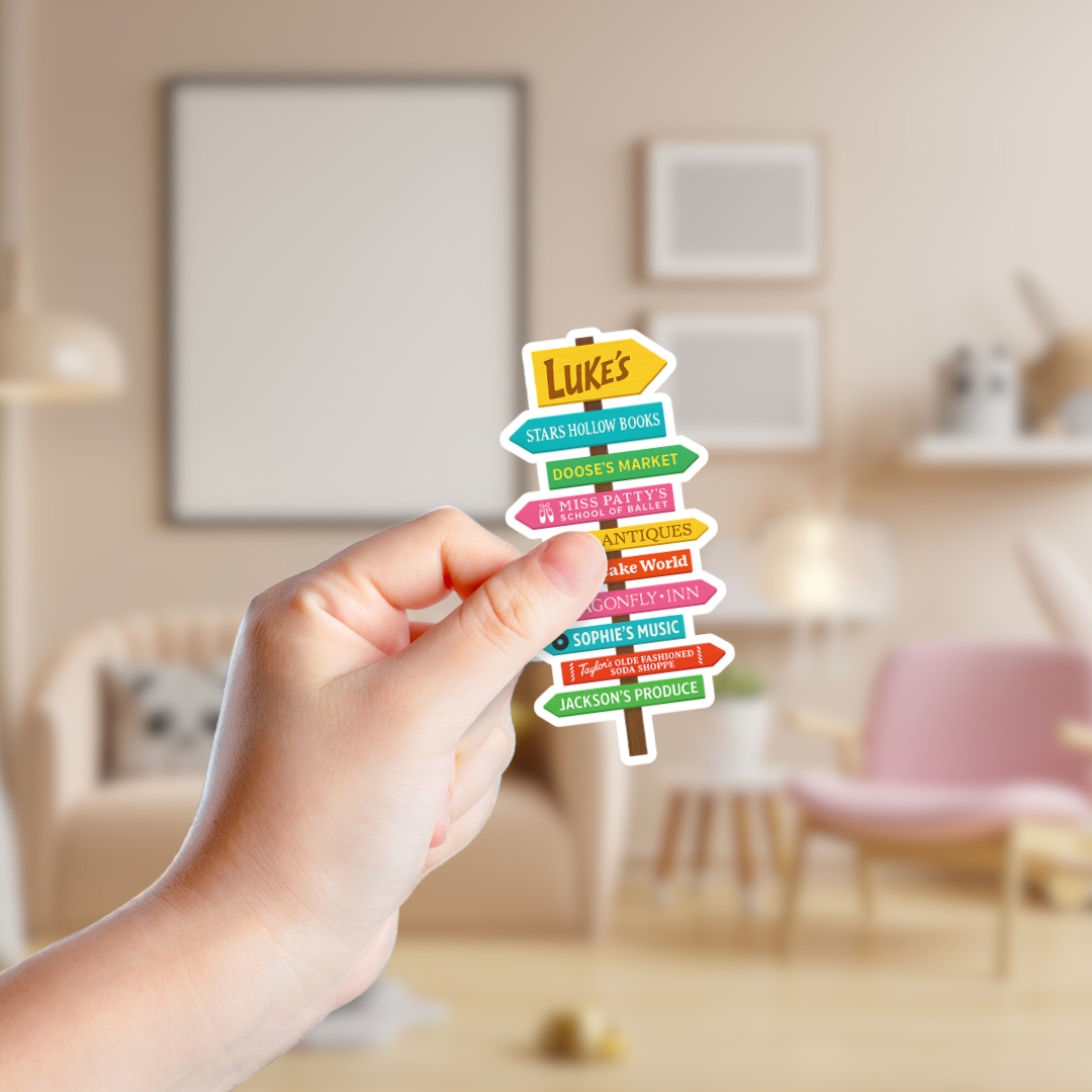 Gilmore Girls Stars Hollow Street Sign Sticker