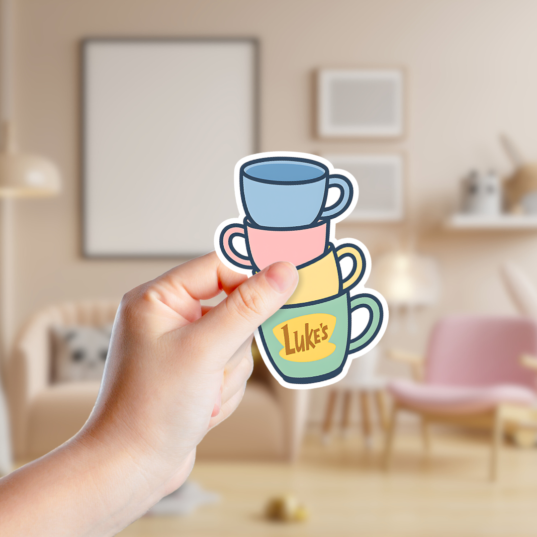 Gilmore Girls Luke's Mugs Sticker