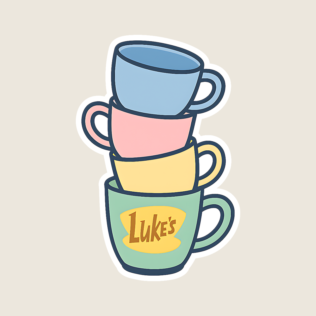 Gilmore Girls Luke's Mugs Sticker
