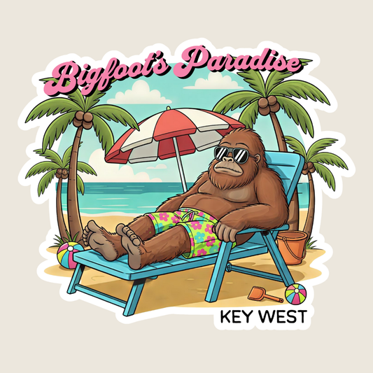 Bigfoot's Paradise Customizable Sticker