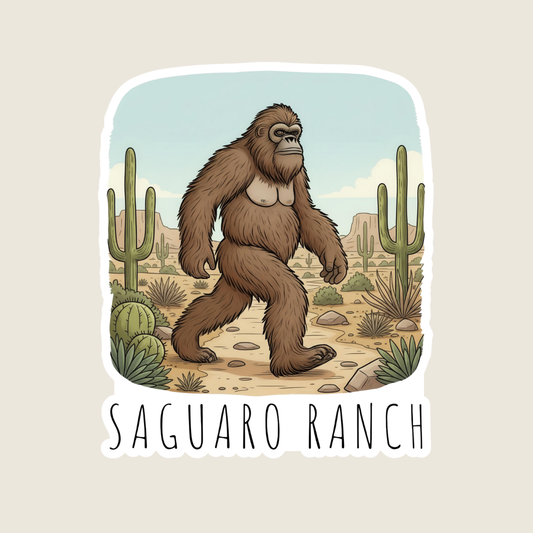 Desert Big Foot Walking Custom Sticker