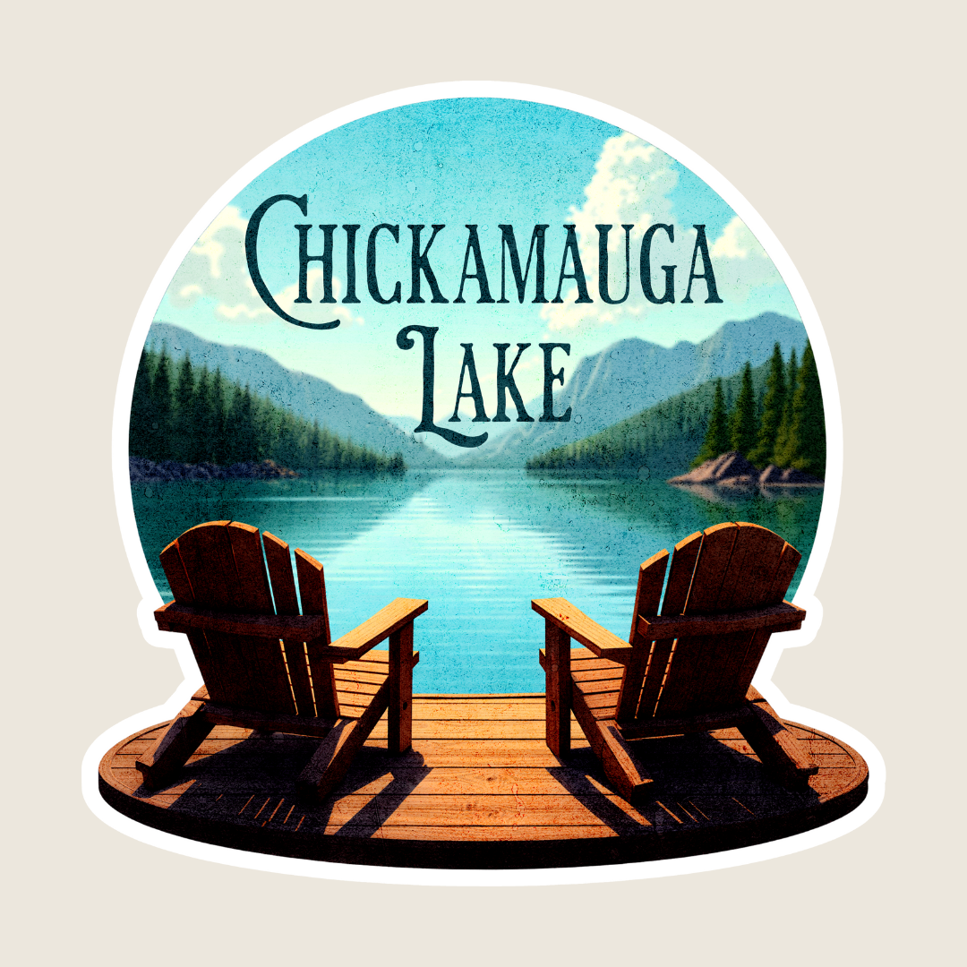 On the Dock Custom Lake Sticker