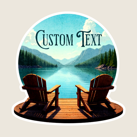 On the Dock Custom Lake Sticker