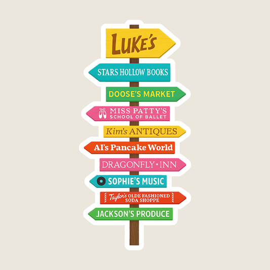 Gilmore Girls Stars Hollow Street Sign Sticker