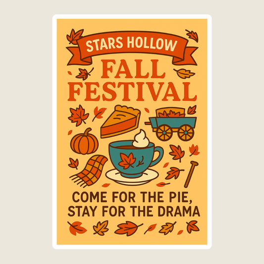 Gilmore Girls Stars Hollow Fall Festival Sticker