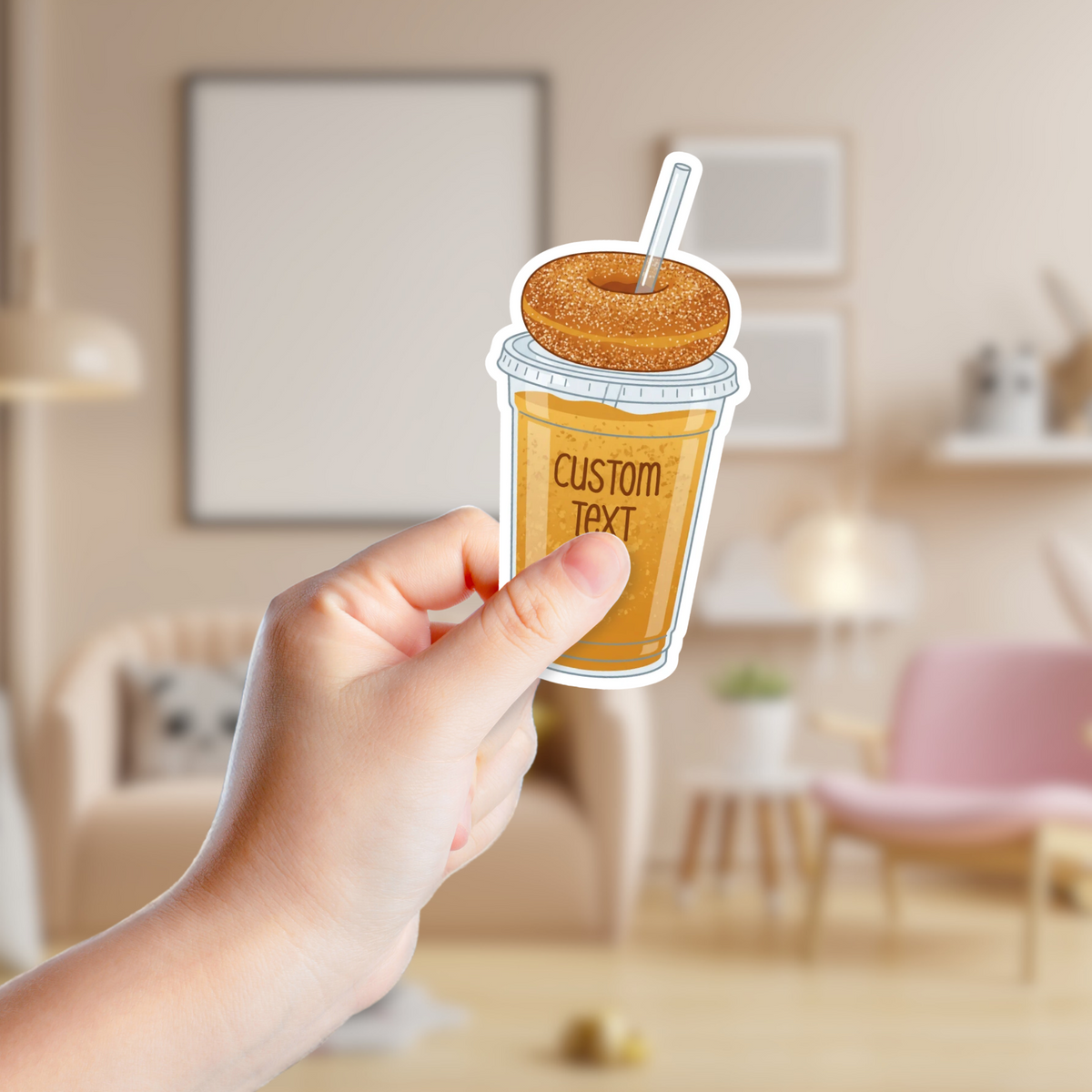 Apple Cider Slushie and Donut Custom Sticker